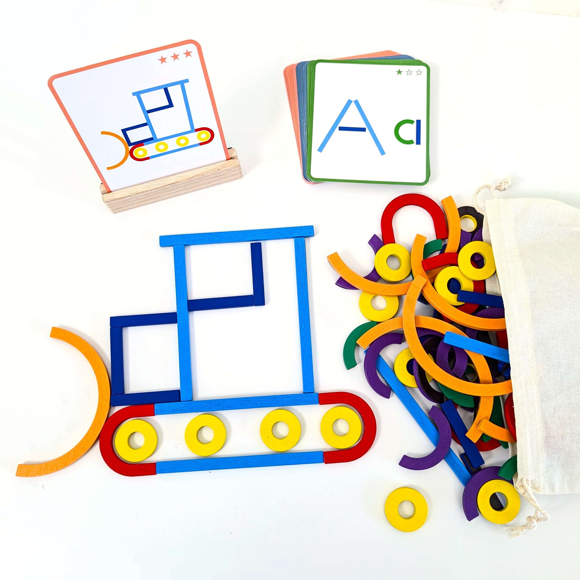 Wooden Magnetic Shapes Set – Archie & Mags